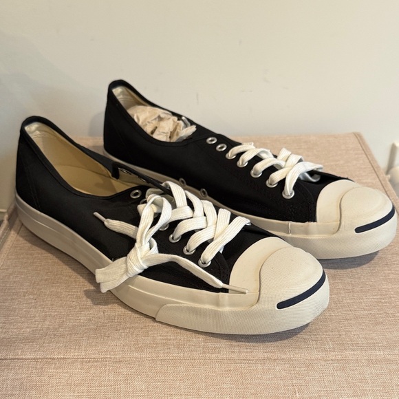 BRAND NEW Converse Jack Purcell Black and White Sneakers - Picture 3 of 7